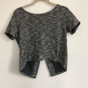 Left Coast tweed pattern top